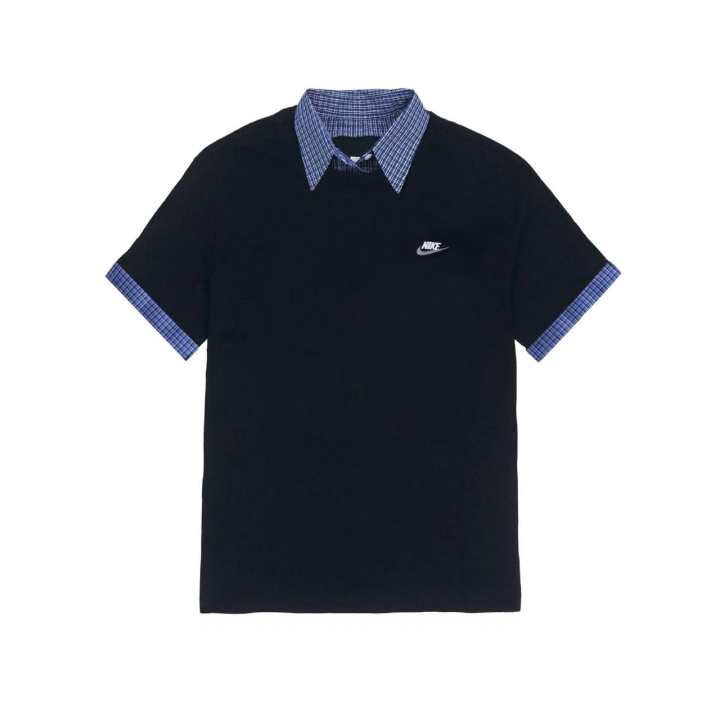 Nike Nike Sportswear Club T Shirts Men's Black Lapel