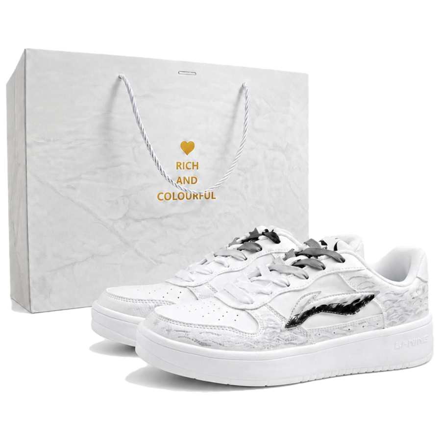 Li-Ning Li Ning Floating Boat Skateboard Shoes Men's Low Top White
