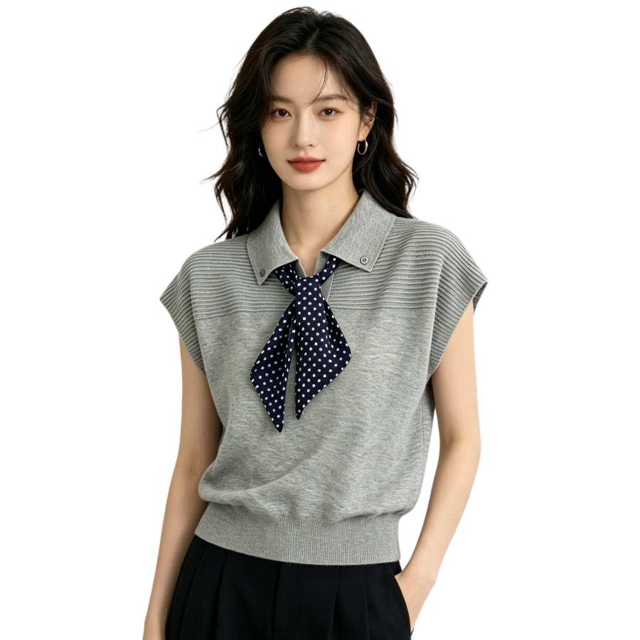 Sugarfunk Polo Shirts Women's Polo Collar Thin Straight Fit