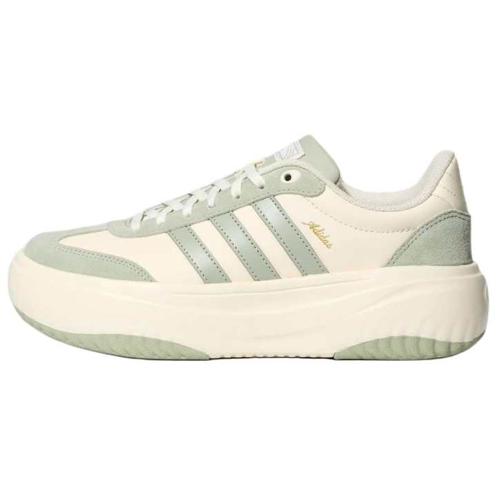 Adidas Adidas FLARE PLATFORM German Army Trainers Women's Low Top Light Beige Green