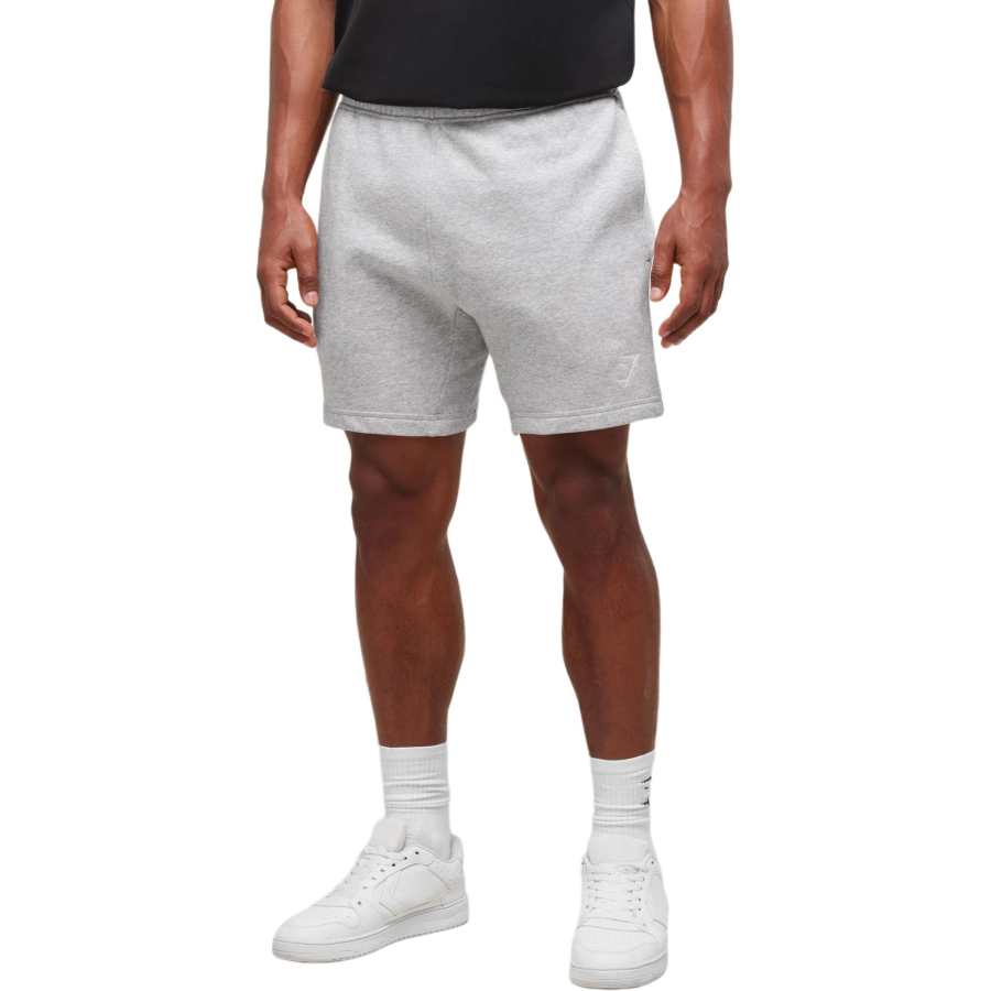 GYMSHARK CREST SHORTS Casual Shorts Men's Light Gray
