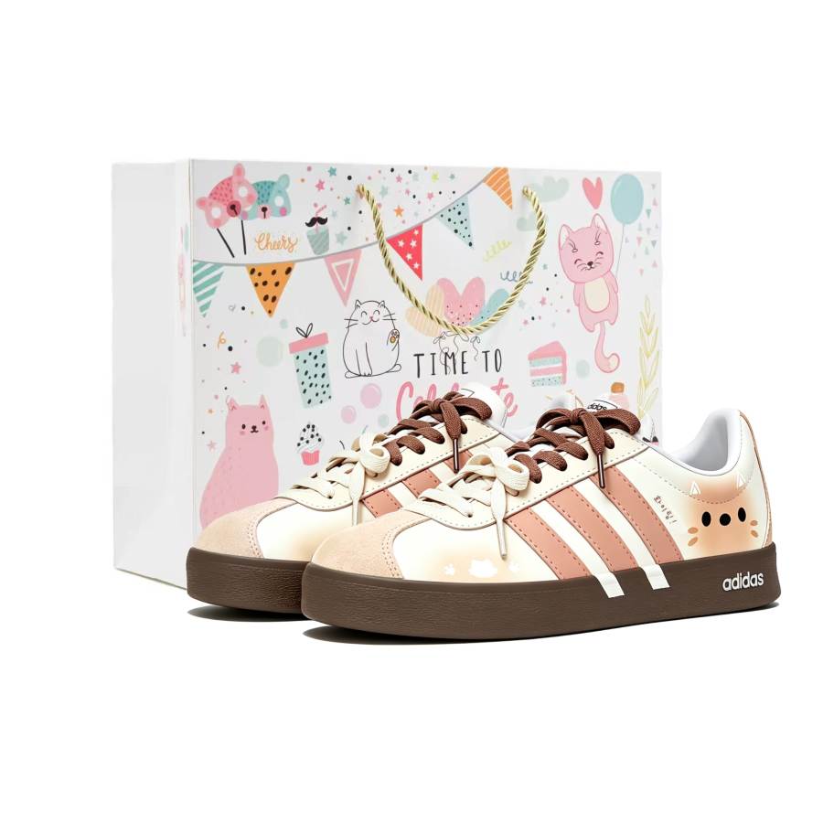 Adidas Adidas Vl Court Classic Skateboard Shoes Unisex Low Top White
