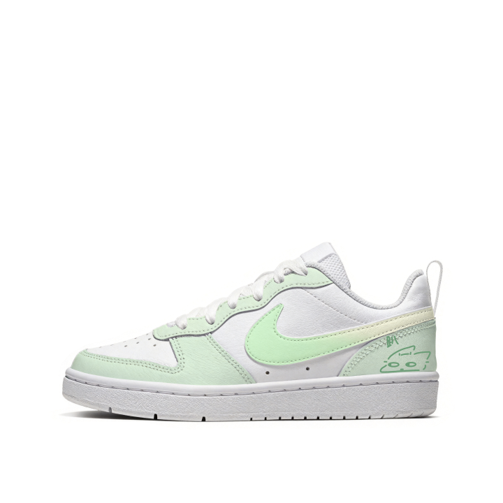 Nike Nike Court Borough Skateboard Shoes Unisex Low Top White Mint Green