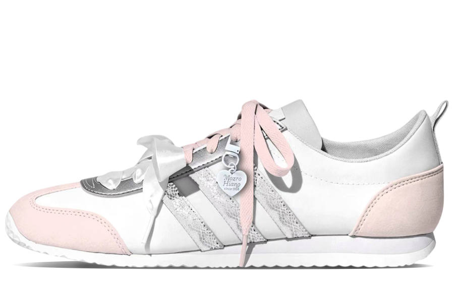 Adidas Adidas VS JOG 2.0 German Army Trainers Unisex Low Top Pink/Silver/White