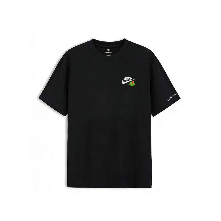 Nike Nike Sportswear T Shirts Unisex Black Four Leaf Clover Crew Neck Moderate Other