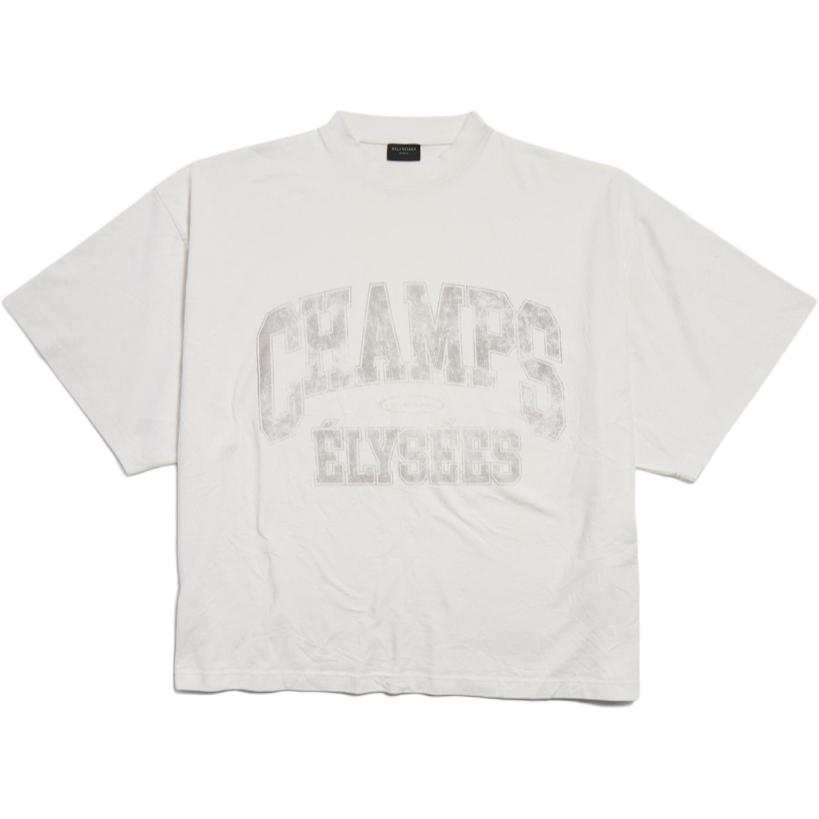 Balenciaga T Shirts Unisex White Crew Neck Moderate