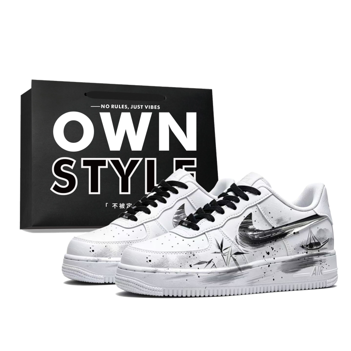 Nike Nike Air Force 1 Skateboard Shoes Unisex Low Top Black
