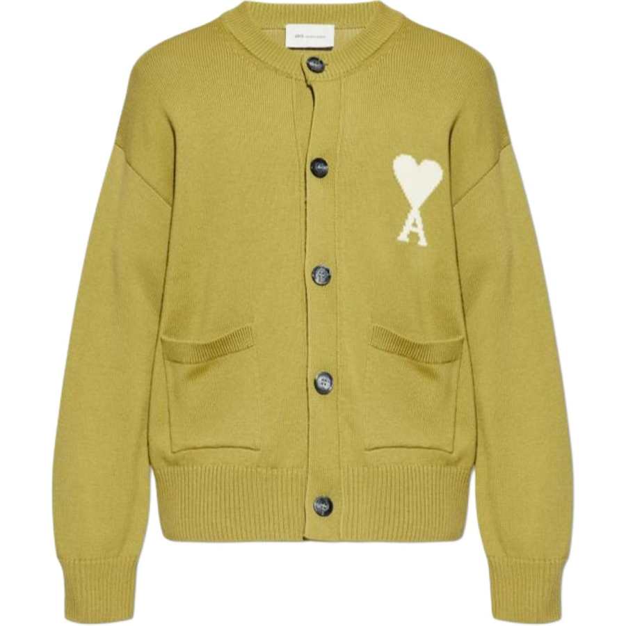 AMIPARIS Knitwear Men's Green Crew Neck Moderate Straight Fit