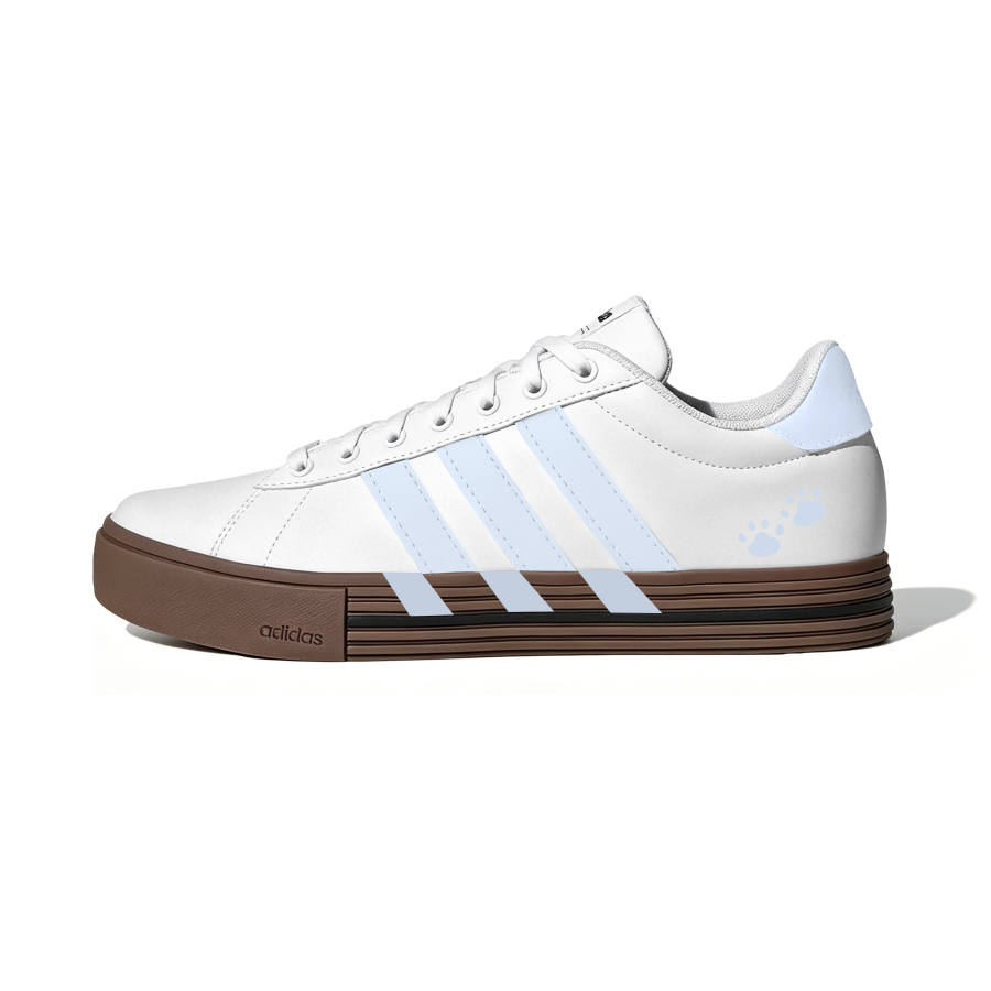 Adidas Adidas Daily 4.0 Skateboard Shoes Unisex Low Top Blue With White Lettering