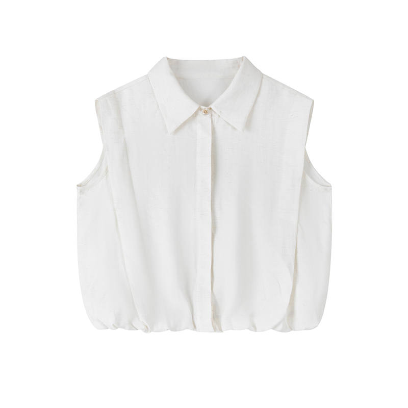 XIANGYING Shirts Women's White Lapel