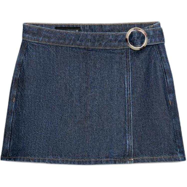 ZARA Denim Shorts Women's Blue Moderate