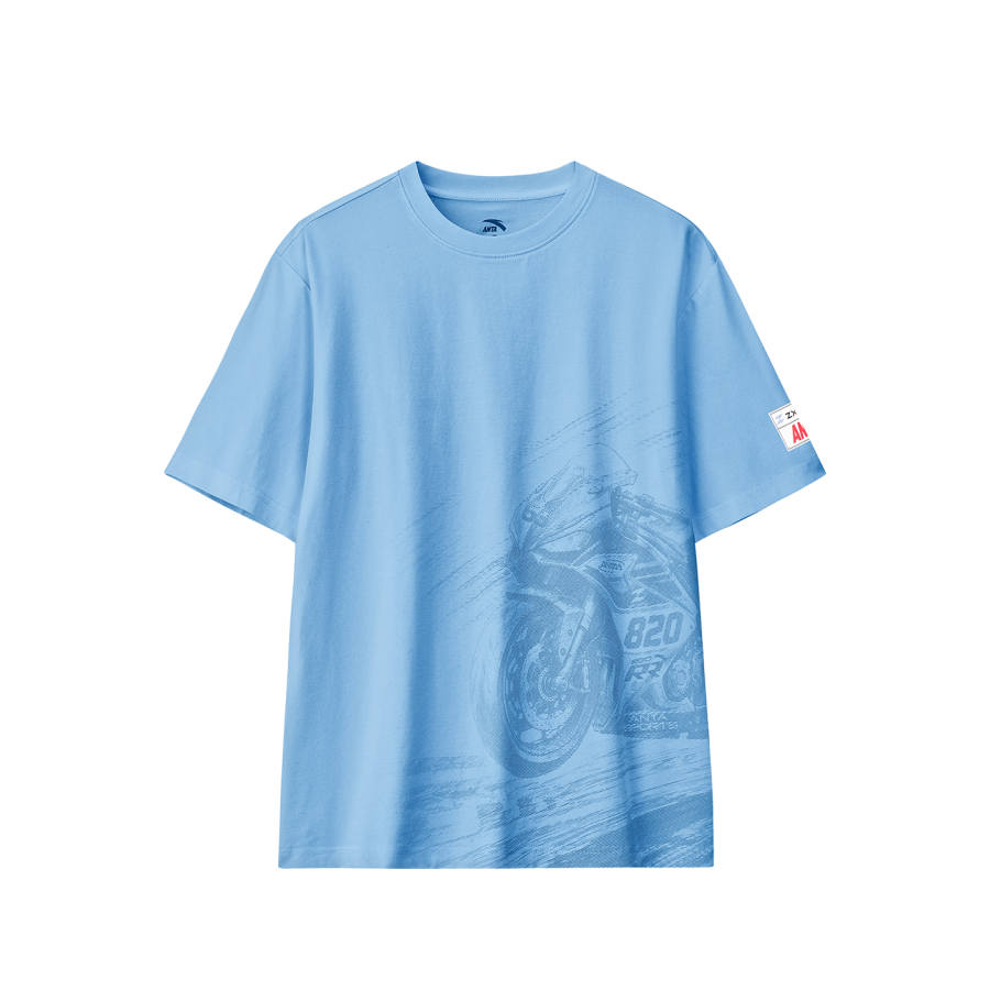 ANTA T Shirts Unisex Dream Blue 2 Crew Neck Moderate