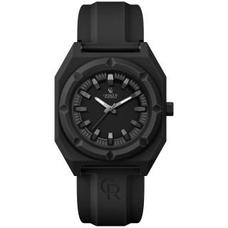 CHARLOTTE RAFFAELLI· Octagonal Collection Little Pumpkin Black Warrior Wrist Watches Quartz Movement 40mm Black Dial