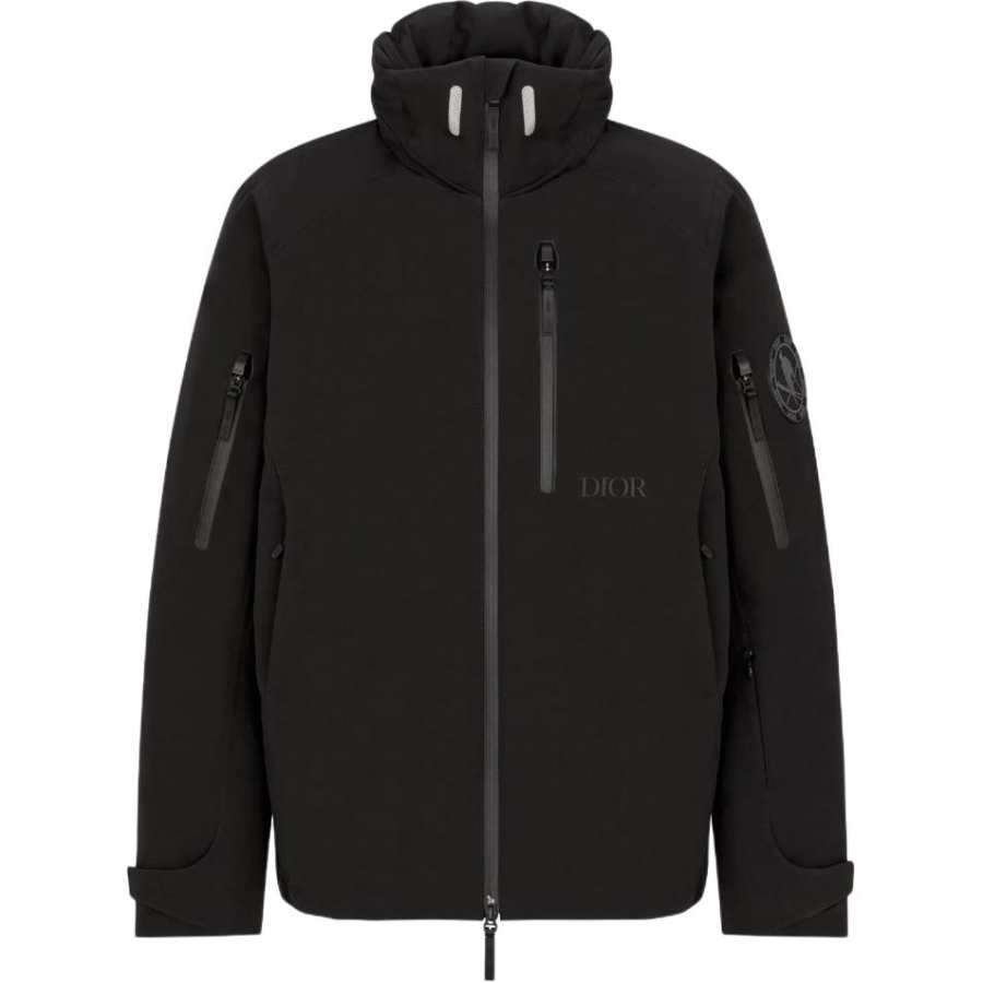 DIOR Jackets Men's Black Hooded Non Detachable Moderate Other