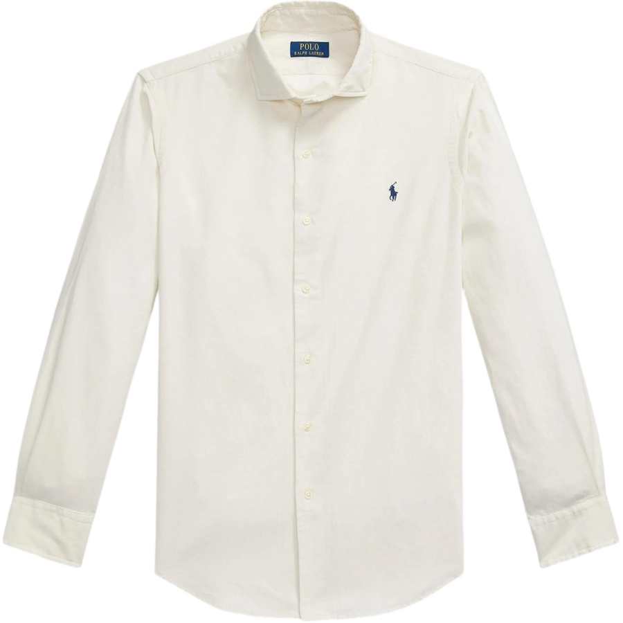Polo Ralph Lauren Shirts Men's Cream White Lapel Moderate