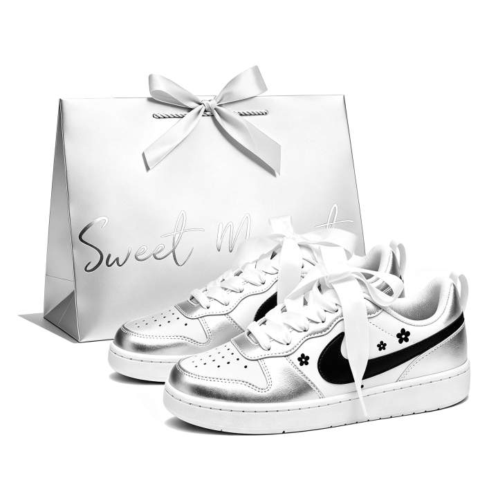 Nike Nike Dunk Skateboard Shoes Unisex Low Top Black Silver
