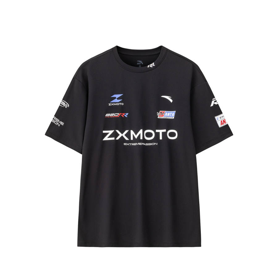 ANTA T Shirts Unisex Engine Black 3 Crew Neck Moderate