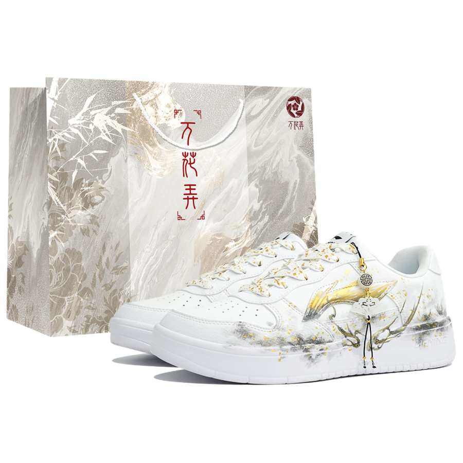 Li-Ning Li Ning Floating Boat Skateboard Shoes Men's Low Top Black/White/Gold