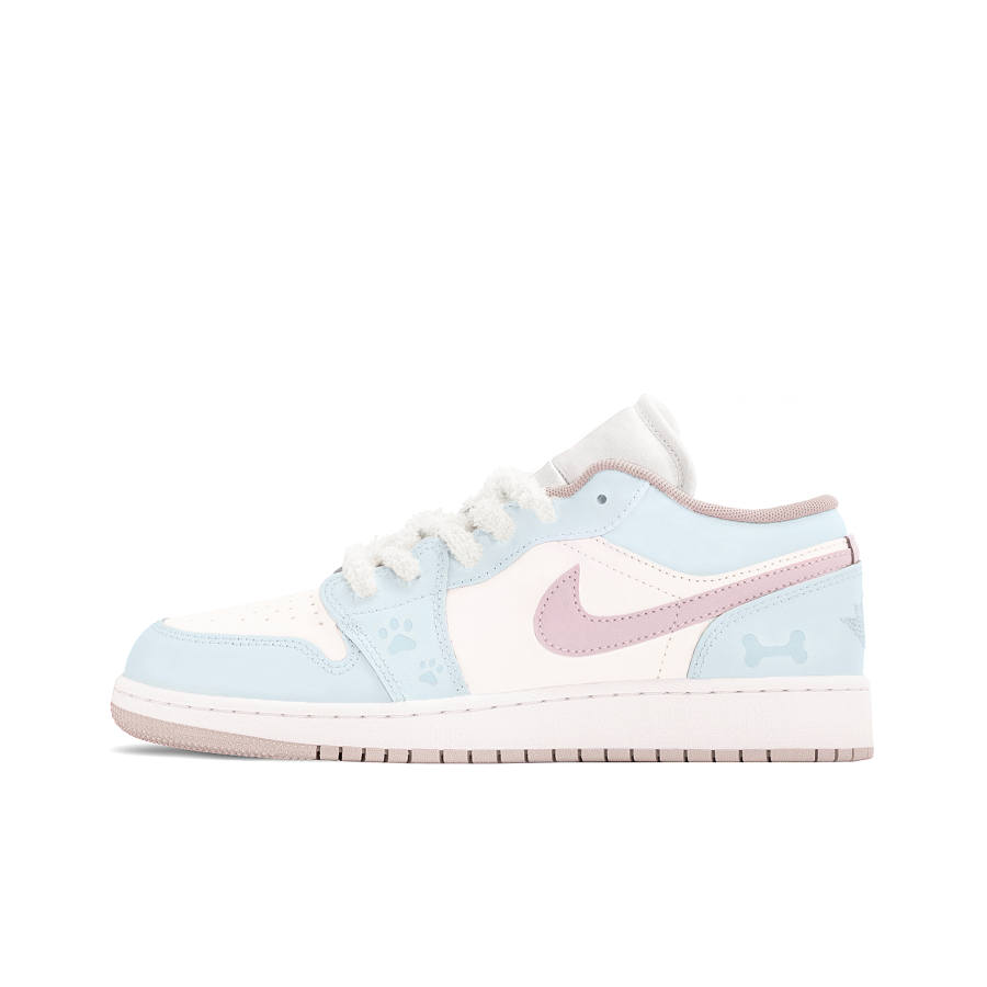 Jordan Jordan Air Jordan 1 Basketball Shoes Women's Low Top White Blue