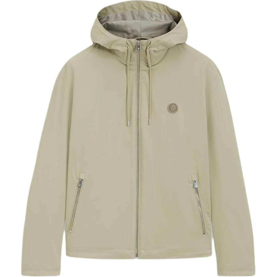 HUGO BOSS Jackets Men's Dark Beige Hooded Non Detachable Moderate Other