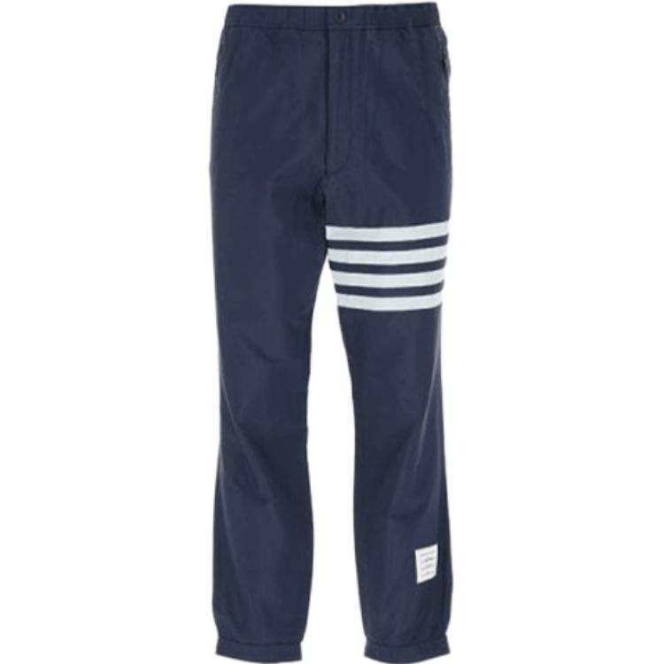 THOM BROWNE Casual Pants Men's Blue Moderate Straight Fit Pants