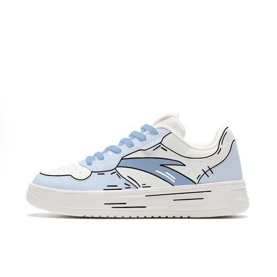 ANTA Easy Skateboard Shoes Women's Low Top Blue