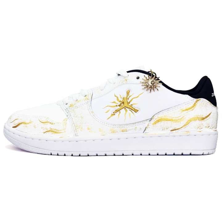 Jordan Jordan COURT CONNECT Skateboard Shoes Unisex Low Top White, Gold