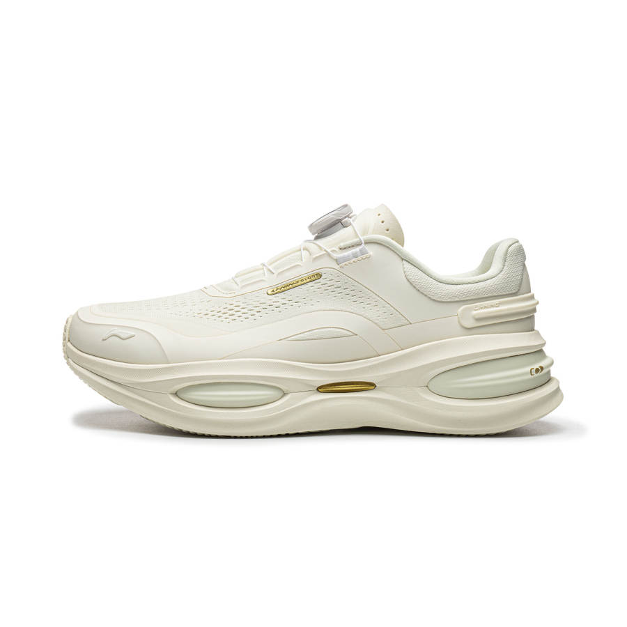 Li-Ning Li Ning Gold Logo | Running Shoes Men's Low Top Ecru