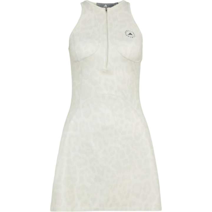 Adidas Adidas X Stella McCartney Stella McCartney Sleeveless Dresses Women's Bright White/Track Gray Crew Neck Moderate Short Skirt