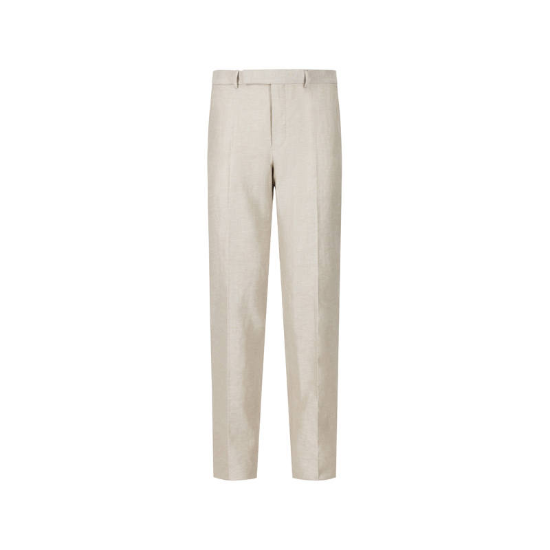 Ermenegildo Zegna Suit Pants Men's Beige Moderate Straight Fit Pants