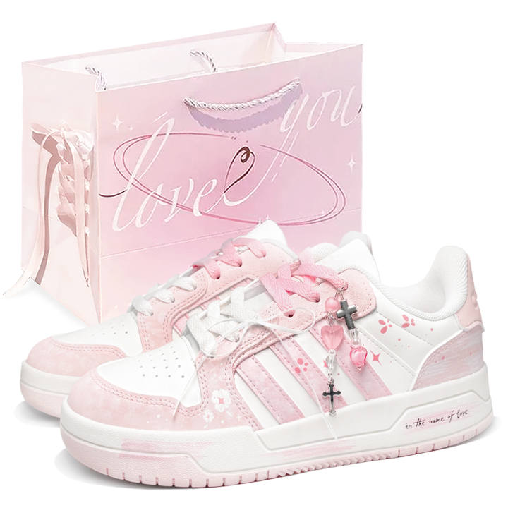 Adidas Adidas ENTRAP Skateboard Shoes Unisex Low Top White/Pink