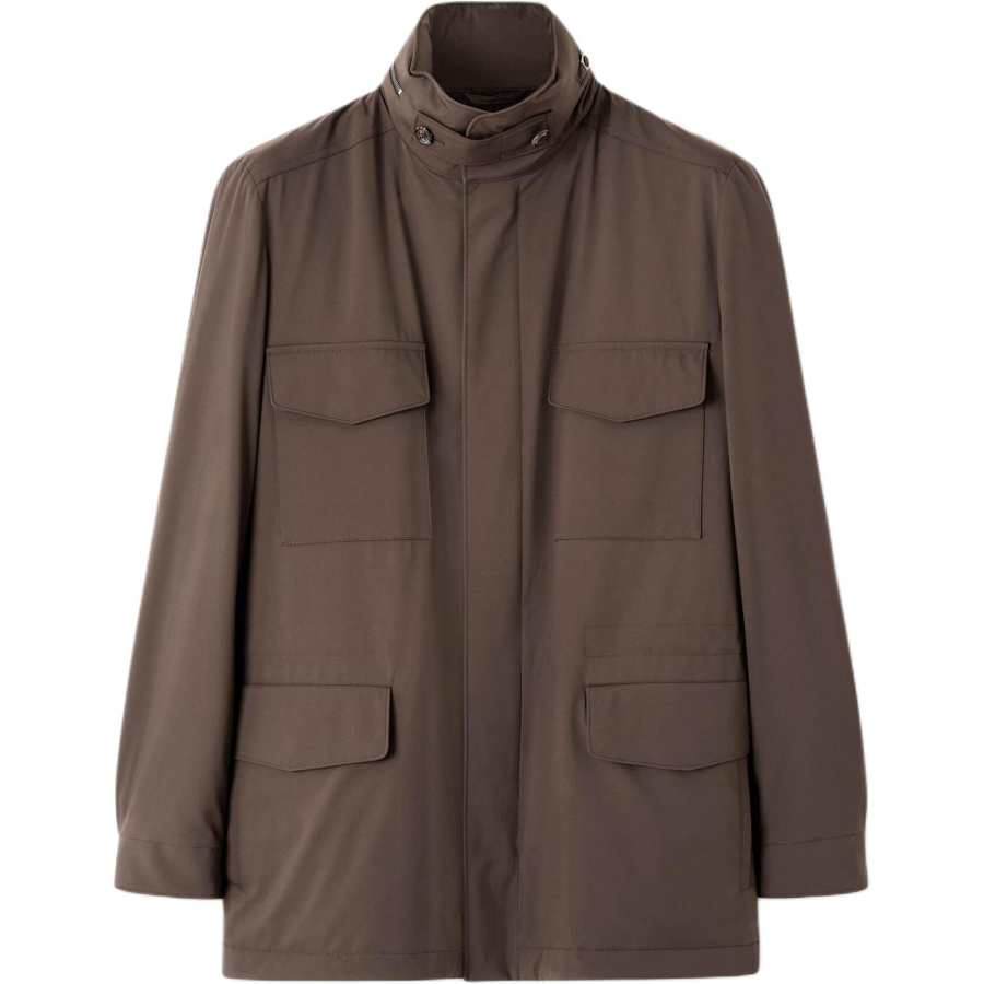 Loro Piana Jackets Men's Cedar Bronze Stand Collar Moderate Straight Fit