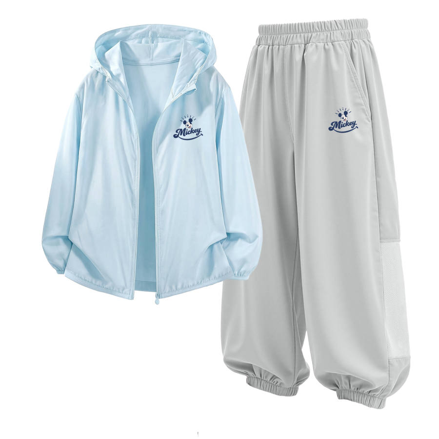Disney Kids Casual Sportswear Hooded Non Detachable Thin Stretch Sun Protection