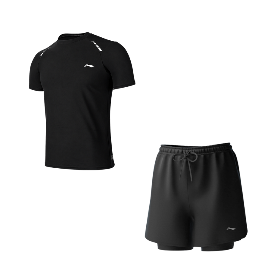 Li-Ning Li Ning Men's Swimwear Men's Crew Neck Thin Square Leg Swim Trunks
