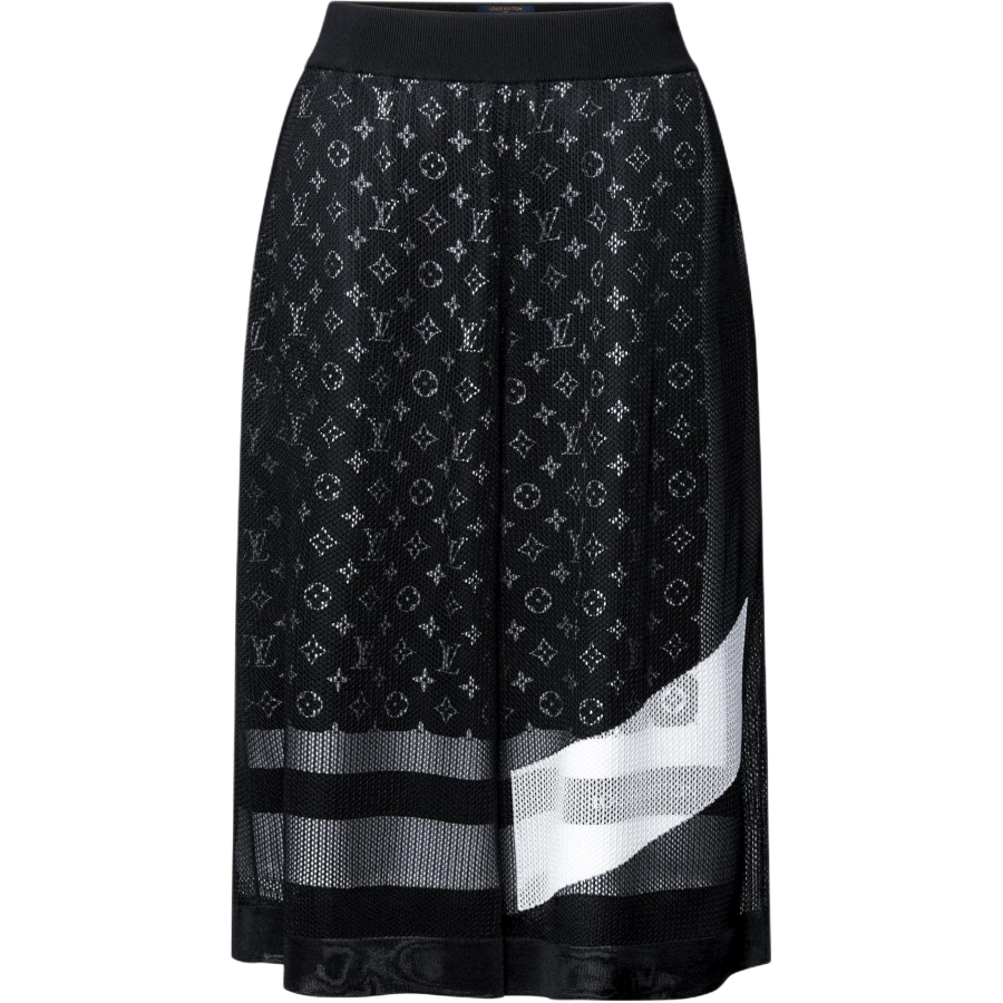 LOUIS VUITTON Monogram Casual Shorts Women's Black Moderate