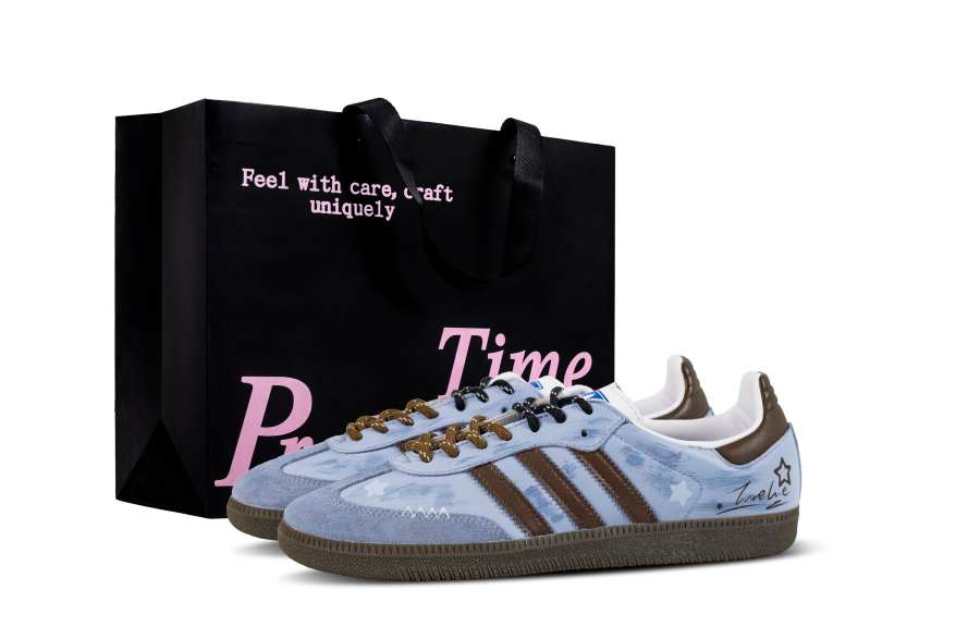 Adidas Originals SAMBA OG Chronological Chapter, Lucky Cookie Low top German Army Trainers Unisex Blue Brown