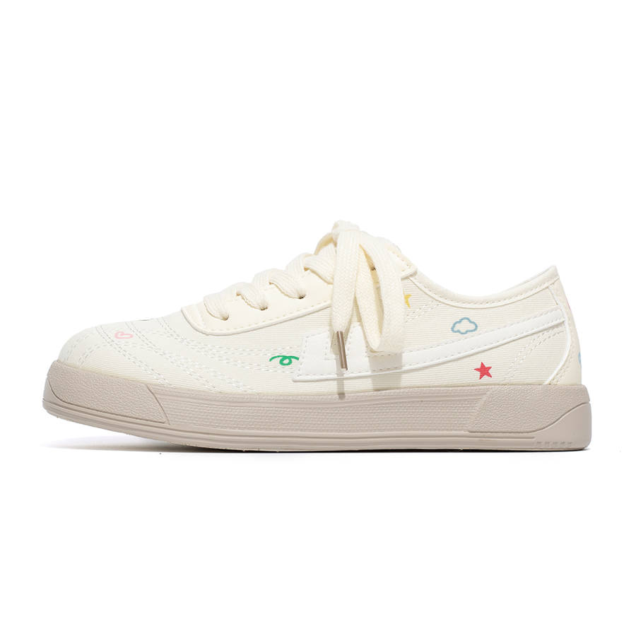 WARRIOR Casual Shoes Women's Low Top Beige, Light Blue/Beige, Light Yellow/Beige