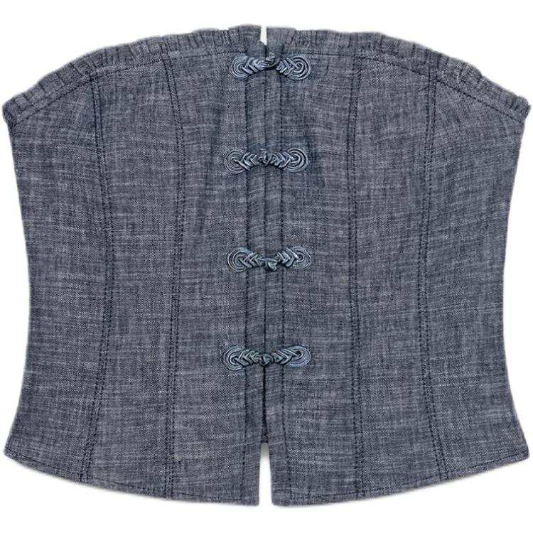 ZARA Strapless Tops Women's Gray Moderate Other