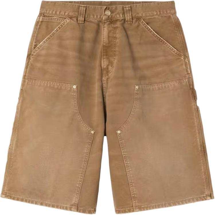 Carhartt WIP Denim Shorts Unisex Brown Thickened