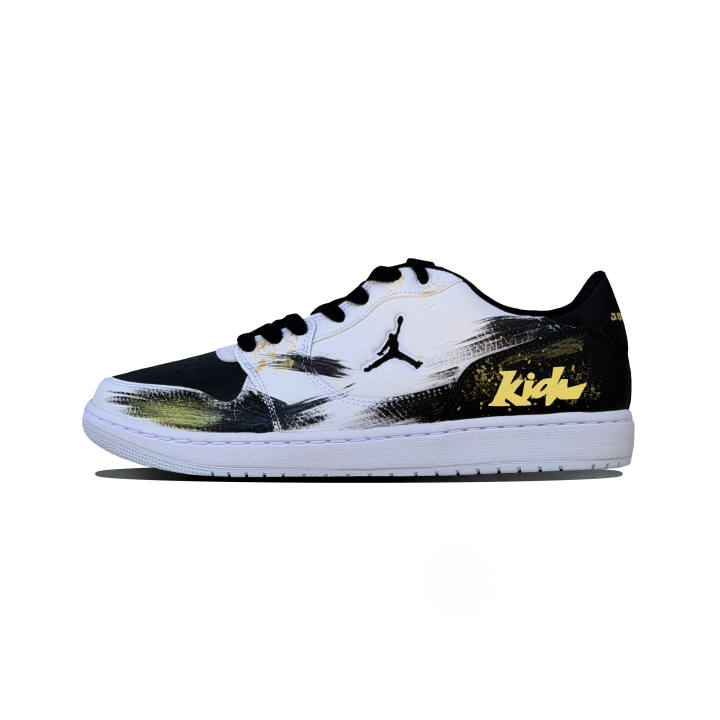 Jordan Jordan COURT CONNECT Skateboard Shoes Men's Low Top Black/Gold