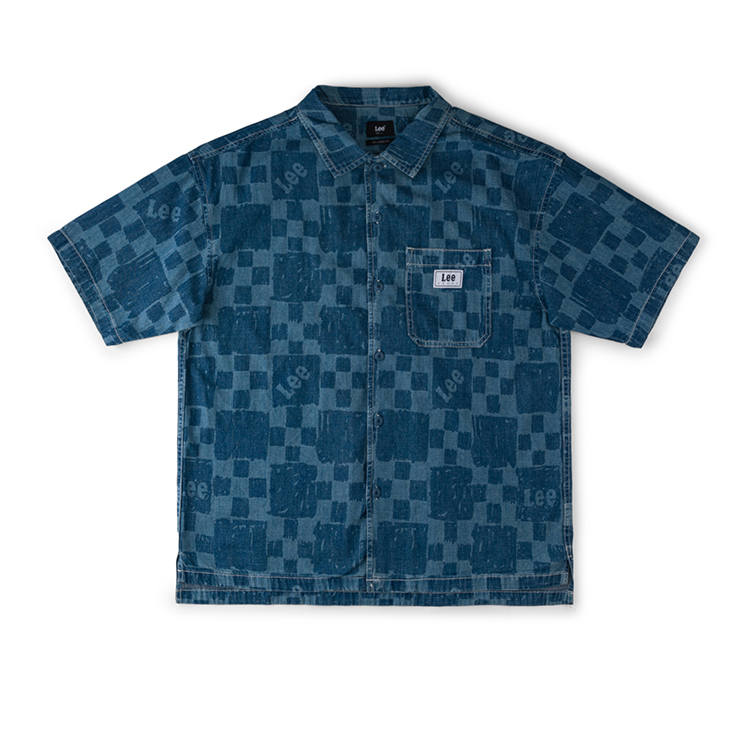Lee Lee Shirts Men's Dark Blue Lapel Moderate Other