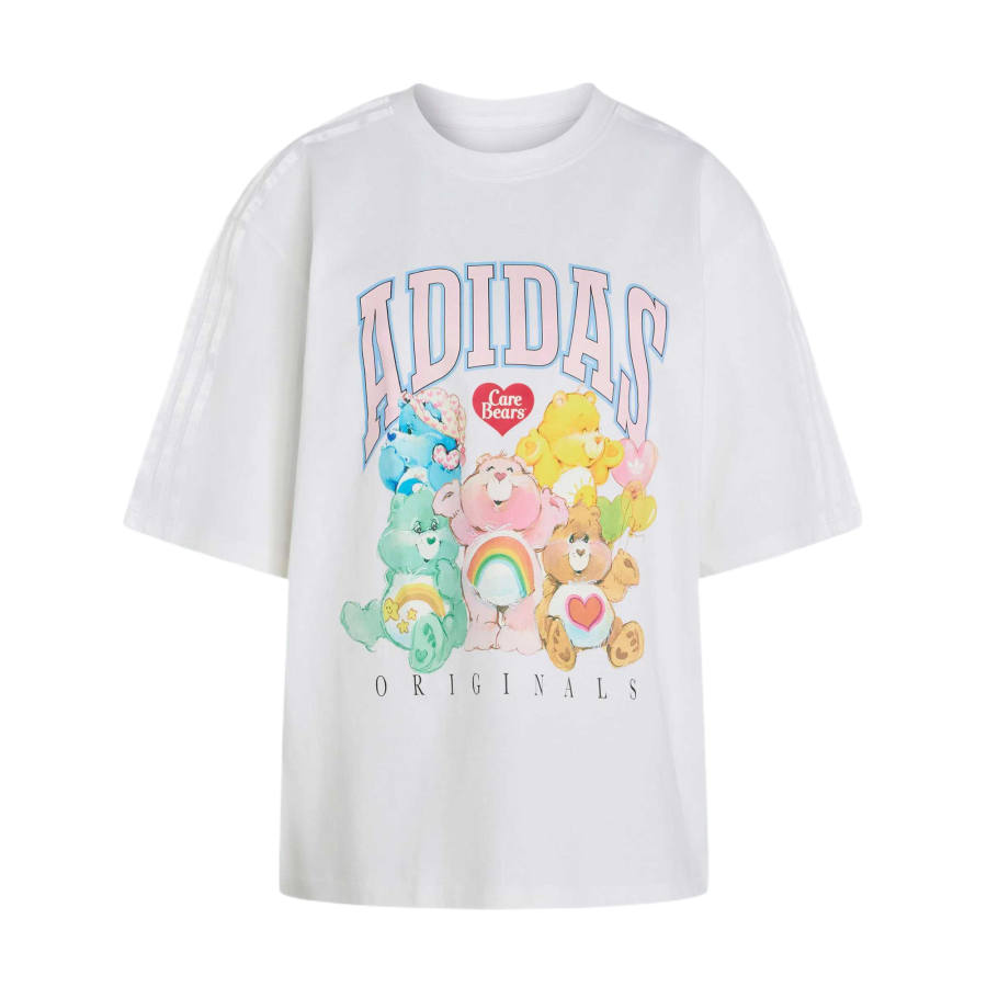 Adidas Originals T Shirts Women's White/Yellow/Pink/Blue Crew Neck