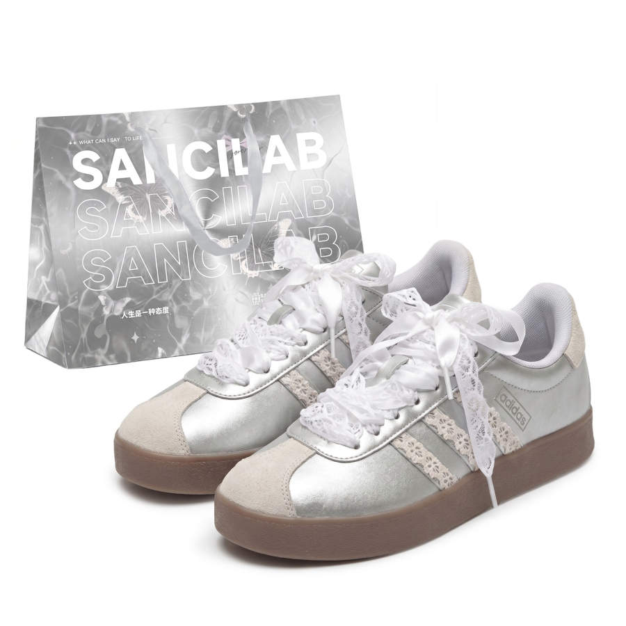 Adidas Adidas VL COURT 3.0 German Army Trainers Women's Low Top Silver