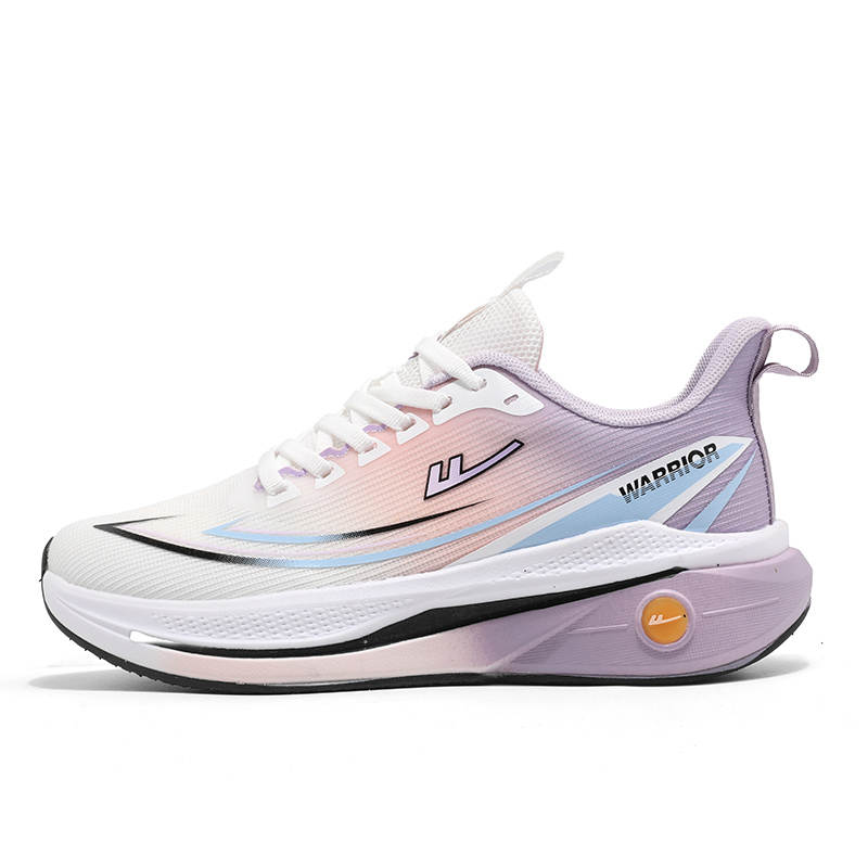 WARRIOR Running Shoes Women's Low Top White Purple Pink, White Purple Green