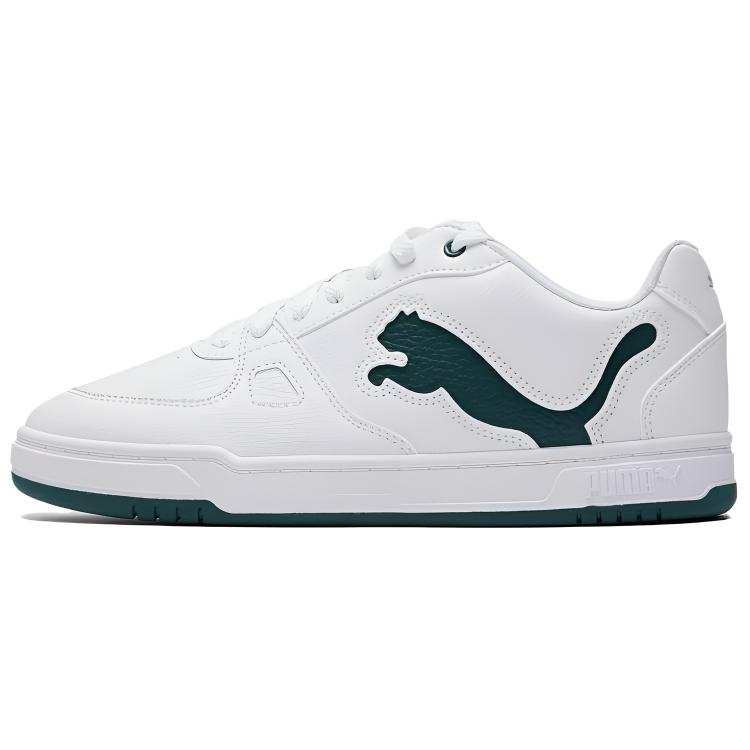 PUMA Caven Skateboard Shoes Unisex Low Top White Dark Green Silver