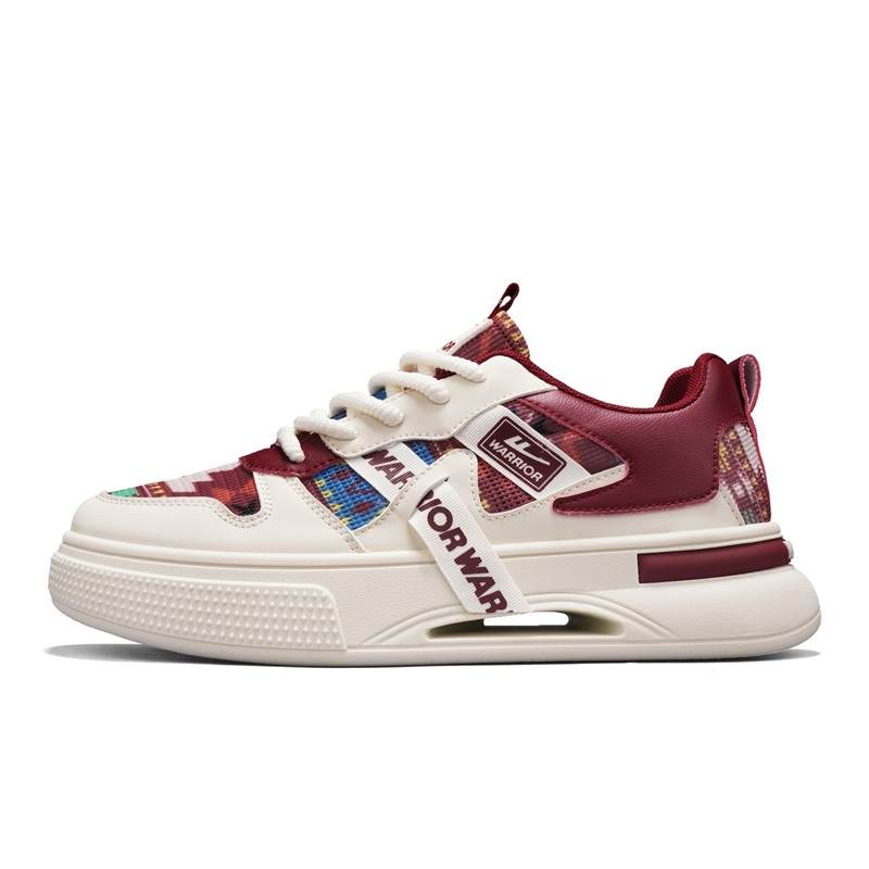 WARRIOR Casual Shoes Men's Low Top Beige Red/Beige Blue/Black Rice/Beige Green