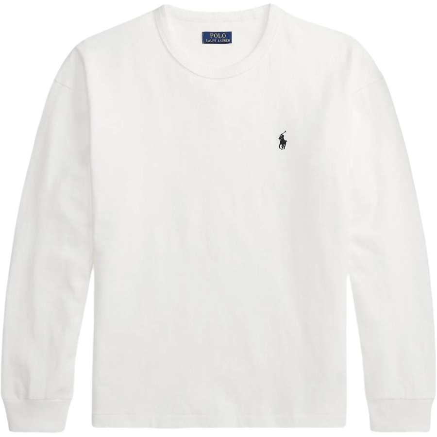 Polo Ralph Lauren Sweatshirts Men's White Crew Neck Moderate Straight Fit