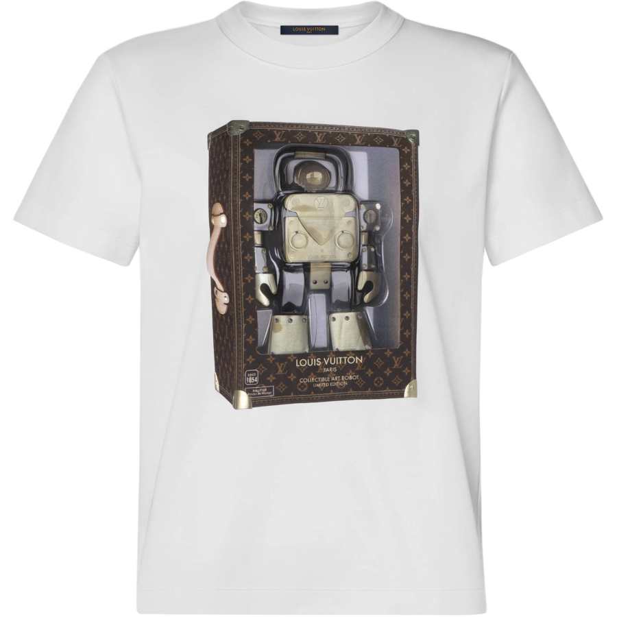 LOUIS VUITTON T Shirts Women's White Crew Neck Moderate Straight Fit