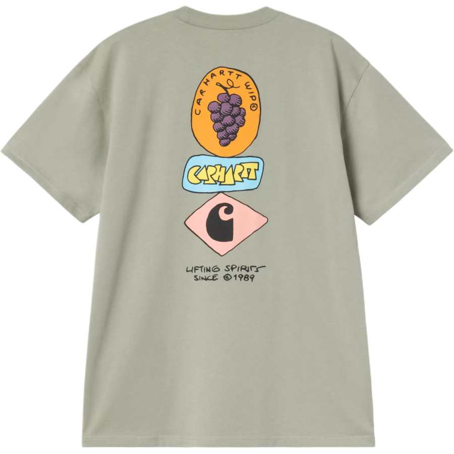 Carhartt WIP T Shirts Unisex Shady Cool Green Crew Neck Moderate