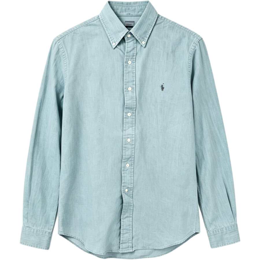 Polo Ralph Lauren Shirts Men's Light Blue Lapel Moderate